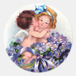 Adesivo Vinheta de Beijo Cupido