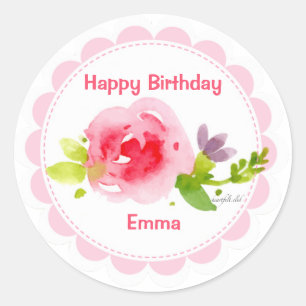 Adesivo Vinheta de beleza com aquarelas