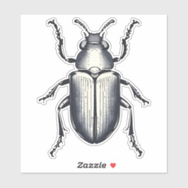 Adesivo Vinheta de besouro preto