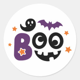 Adesivo Vinheta de Boo Halloween para jogar