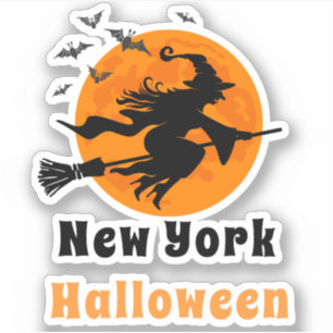 Adesivo Vinheta de Bruxas de New York Halloween