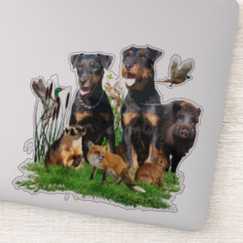 Adesivo Vinheta de Caça Alemã (Jagdterrier)