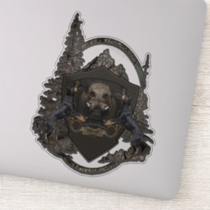 Adesivo Vinheta de Caça Alemã (Jagdterrier)