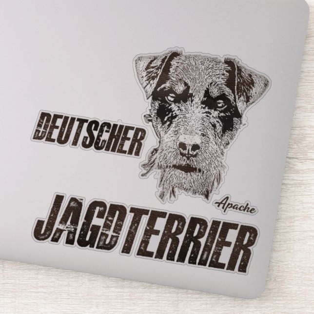 Adesivo Vinheta de Caça Alemã (Jagdterrier) (Detalhe)