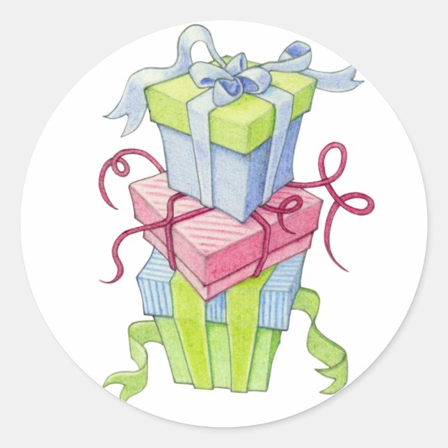 Adesivo Vinheta de caixas de presente (Frente)