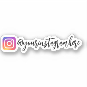 Adesivo Vinheta de Caligrafia Personalizada do Instagram