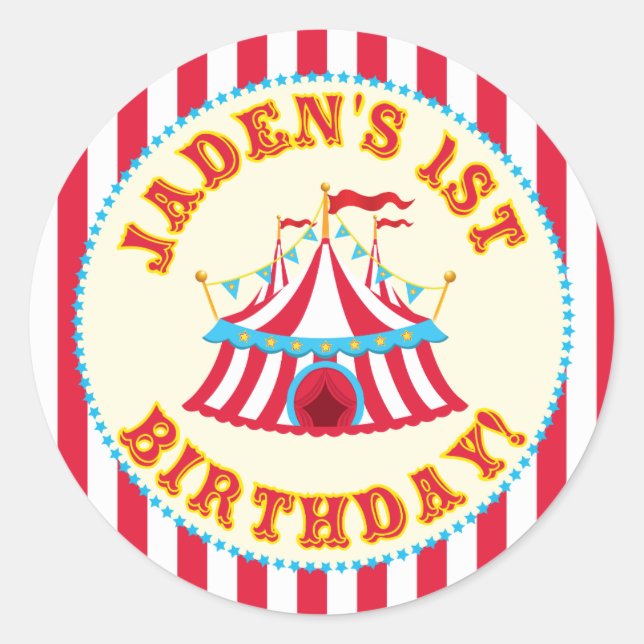 Adesivo Vinheta de Carnaval Personalizada com Nome Persona (Frente)