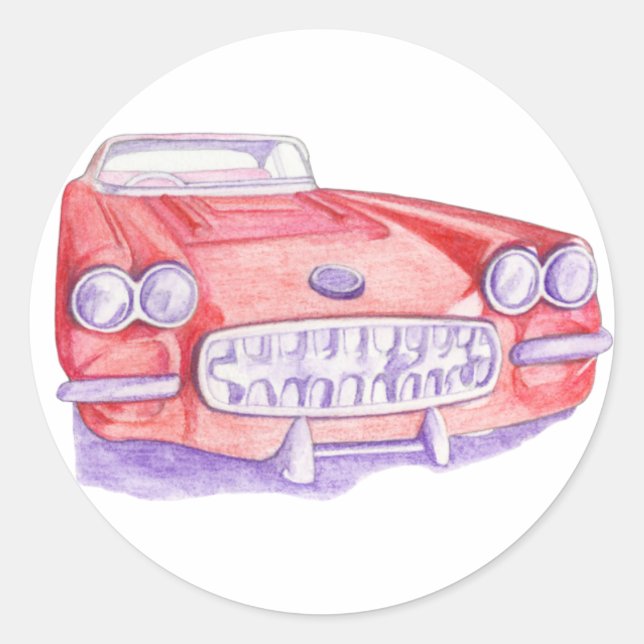 Adesivo Vinheta de Carro Vermelho Toy (Frente)