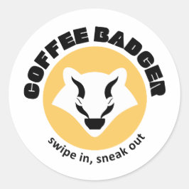 Adesivo Vinheta de cartão de café