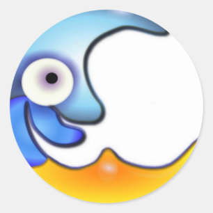 Adesivo Vinheta de Cartoon Louca