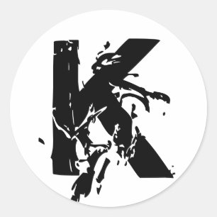 Adesivo Vinheta de Casal Monograma K