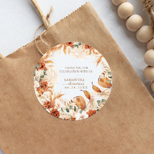 Adesivo Vinheta de Casamento Boho de Aquarela Elegante