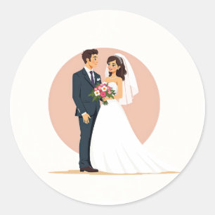 Adesivo Vinheta de Casamento casal