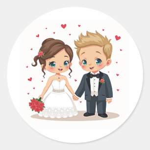 Adesivo Vinheta de Casamento Cerejado e Amor