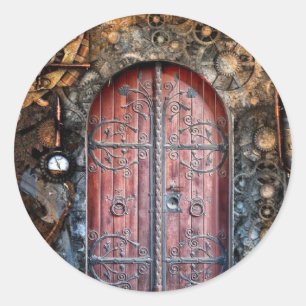 Adesivo Vinheta de Casamento com Porta Steampunk Pocket Wa