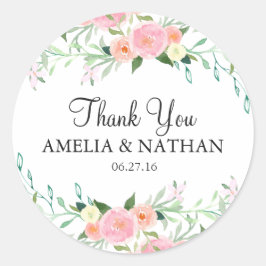 Adesivo Vinheta De Casamento Cor De Pobra Rosa De Água Doc