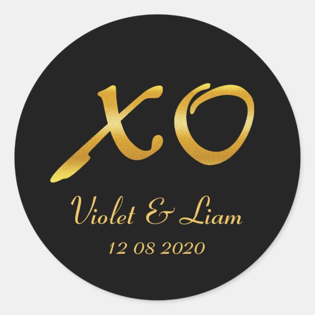 Adesivo Vinheta de Casamento de Abraços e Beijos (Frente)