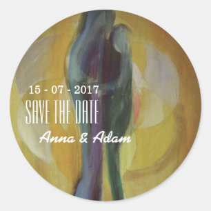 Adesivo Vinheta de Casamento de Casal Love Hug