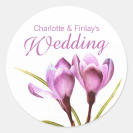 Adesivo Vinheta de casamento de cor púrpura de Crocus