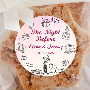 Adesivo Vinheta De Casamento De Desenho De Mão Simulada E 