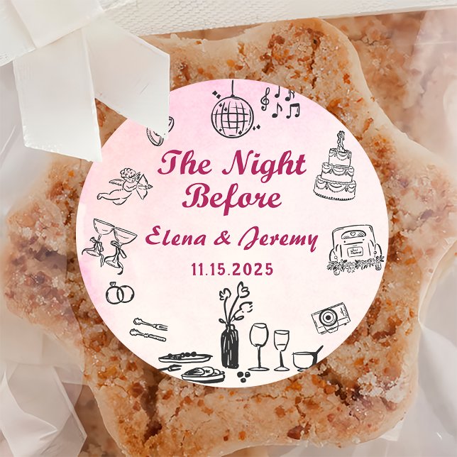 Adesivo Vinheta De Casamento De Desenho De Mão Simulada E  (Criador carregado)