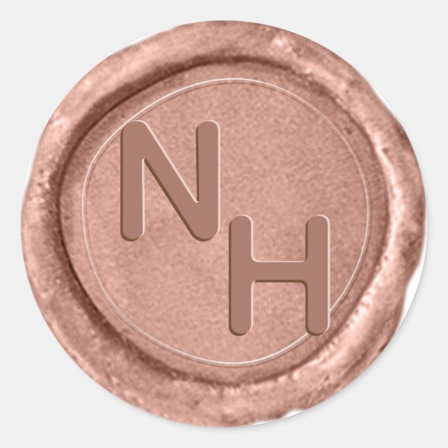 Adesivo Vinheta de Casamento de Monograma de Carnes Dourad (Frente)