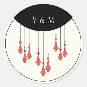 Adesivo Vinheta de Casamento de outono de meia-noite