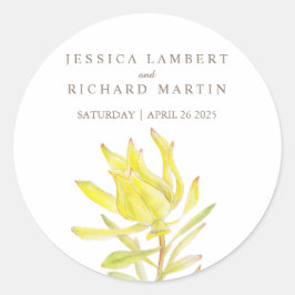 Adesivo Vinheta de casamento de primavera de flor leucaden