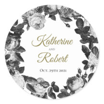 Vinheta De Casamento De Rosas Negras E Brancas Ele