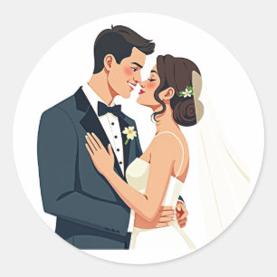 Adesivo Vinheta de Casamento Elegante