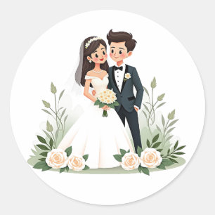 Adesivo Vinheta de Casamento Elegante