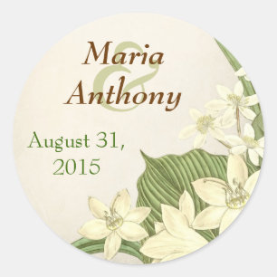 Adesivo vinheta de casamento lírio