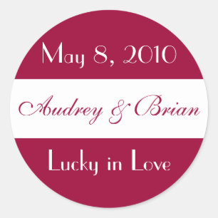 Adesivo Vinheta de Casamento "Lucky in Love"