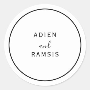 Adesivo Vinheta de Casamento Moderno Elegante