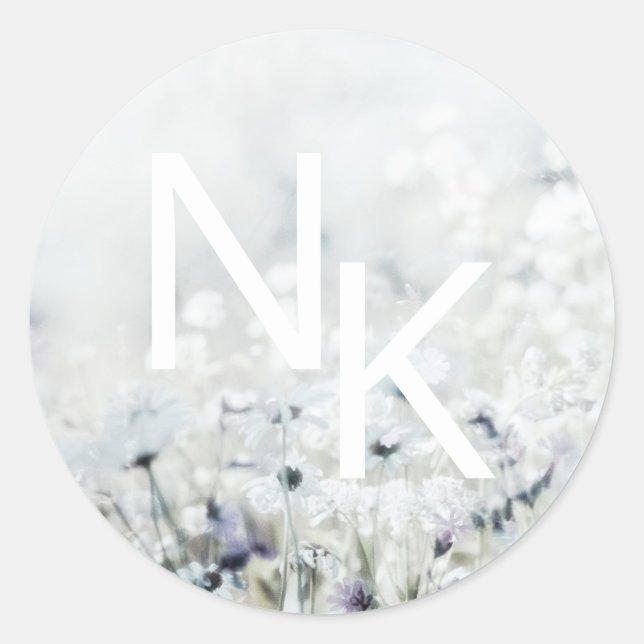 Adesivo Vinheta de Casamento Monogramada com a canção das  (Frente)