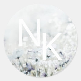 Adesivo Vinheta de Casamento Monogramada com a canção das 