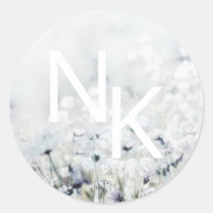 Adesivo Vinheta de Casamento Monogramada com a canção das 