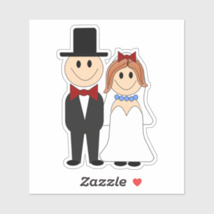 Adesivo Vinheta de casamento noiva e noiva