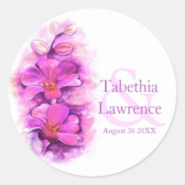 Adesivo Vinheta-de-casamento rosa-d-água-rosada estilizada