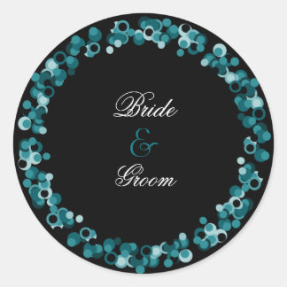 Adesivo Vinheta de Casamento Sequencial: Teal