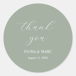 Adesivo Vinheta de casamento simples para caligrafia verde