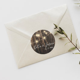 Adesivo Vinheta de Casas de Madeira Rustic