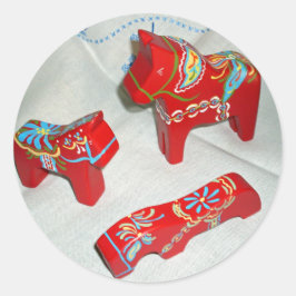 Adesivo Vinheta de cavalos Dala