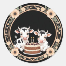 Vinheta de Celebração de Nascimento de Vaca Séria