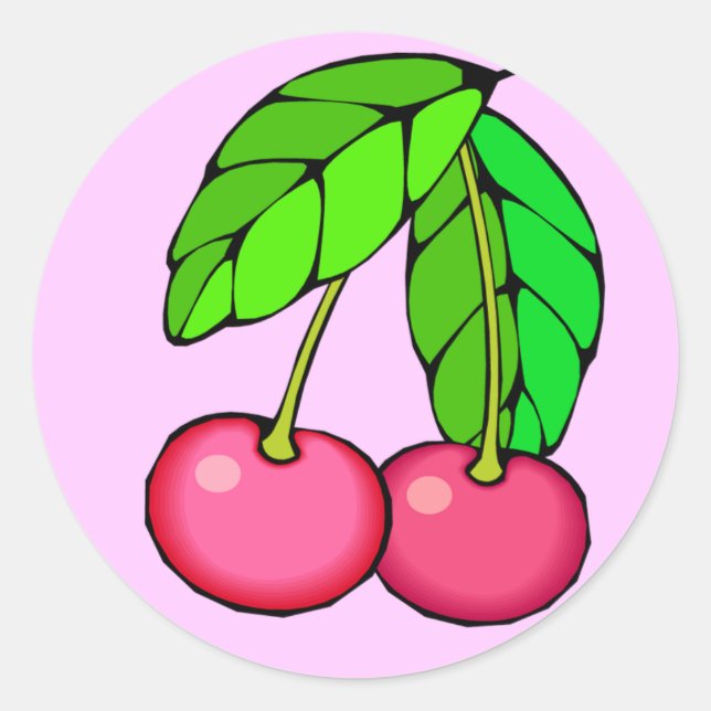 Adesivo Vinheta de cereja (PINK) (Frente)