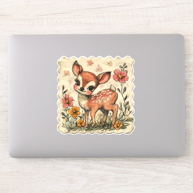 Adesivo Vinheta de cervo de Páscoa (Computador)