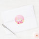 Adesivo Vinheta de Chá de fraldas cor-de-rosa com banheira (Envelope)