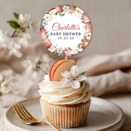 Adesivo Vinheta de Chá de fraldas de Favor do Flor da Maçã