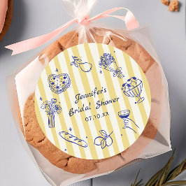 Adesivo Vinheta de Chá de panela de Limão Desenhada à Mão 