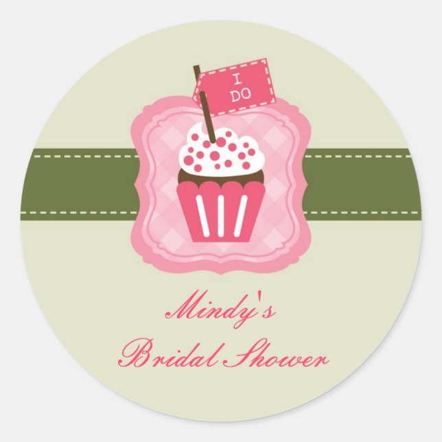 Adesivo Vinheta de Chá de panela "I Do" (Frente)